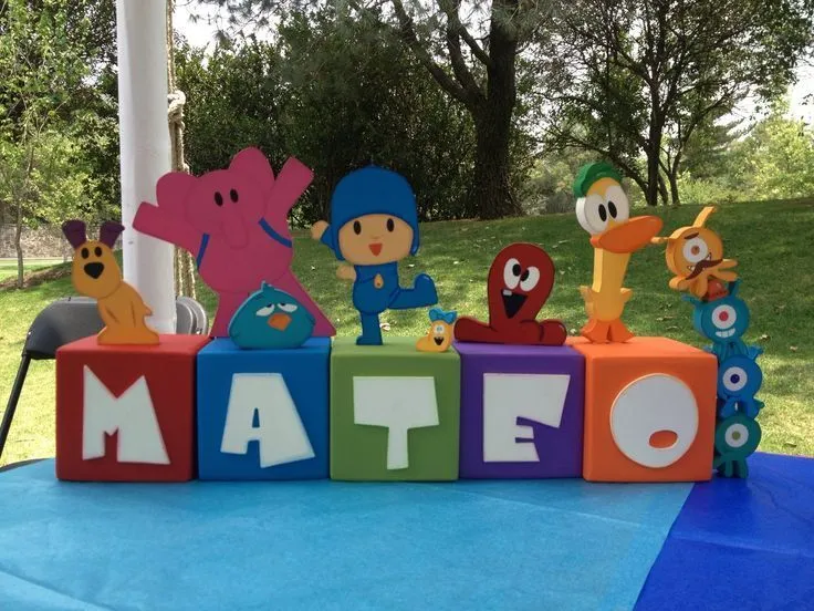 Centro de mesa Pocoyo!! | Ideas para fiesta 1 año Javi Emi ...