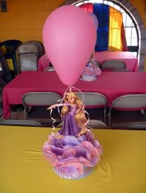 centro de mesa de rapunzel