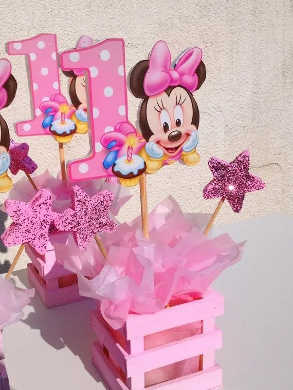 ♚ ♛ ♡ Centros de mesa Baby Minnie- Cumple Temático ♡ ♛ ♚ www ...