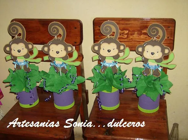 Centros de mesa para baby shower de changuitos - Imagui