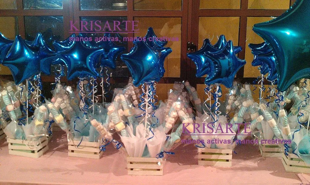 Centros De Mesa Con Brochetas Ideales Para Bautizo O Baby Shower ...