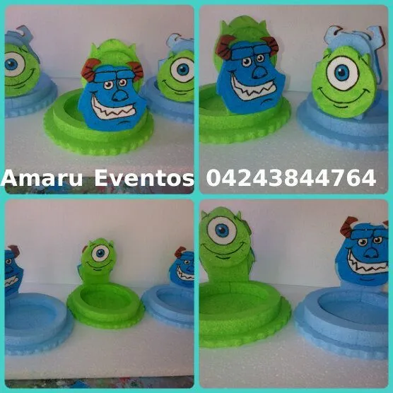 CENTROS DE MESA CARAMELERAS MONSTER INC | FIGURAS EN ANIME | Pinterest