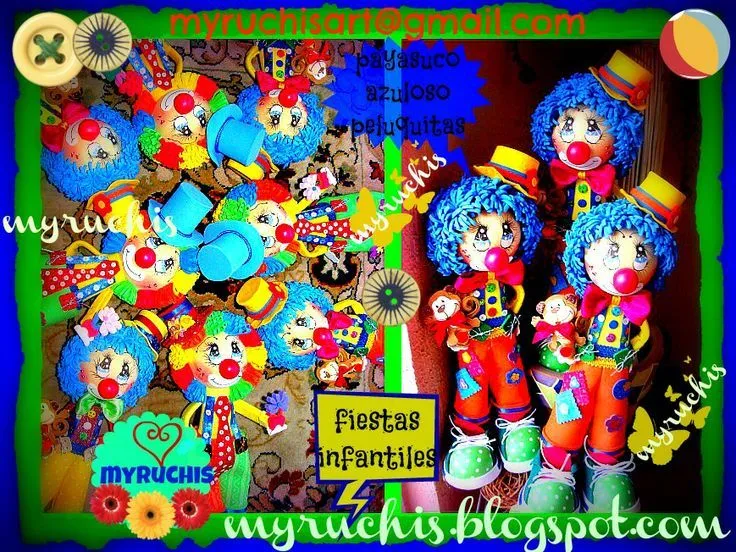 Centros de Mesa Infantiles, Fiesta Payasos myruchis.blogspot.com ...