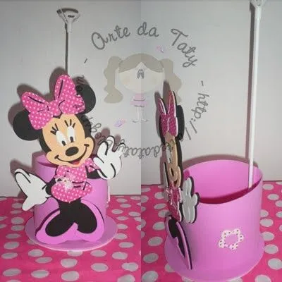 Arte da Taty - Lembrancinhas em Eva & Mdf: Centro de mesa - Minnie ...