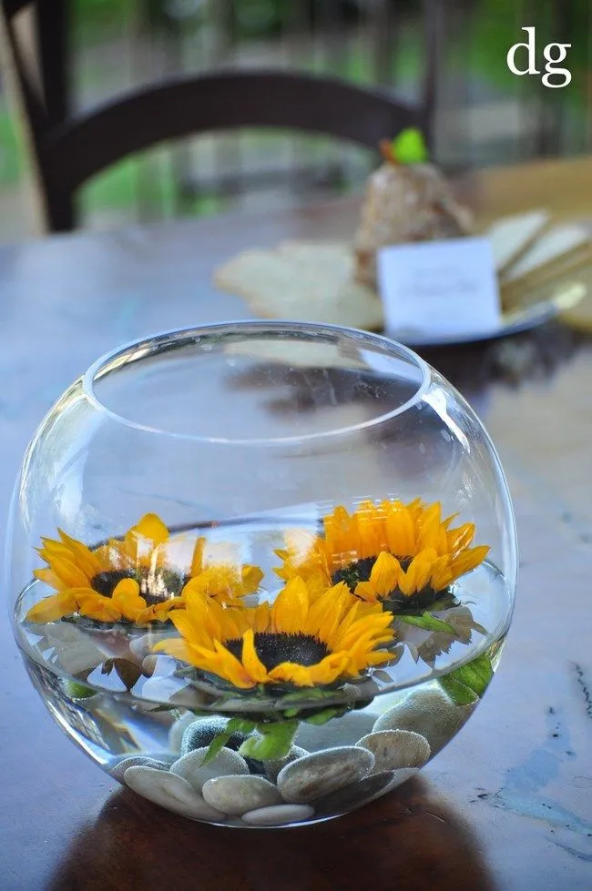 Centros de mesa con peceras para boda - Centros de Mesa