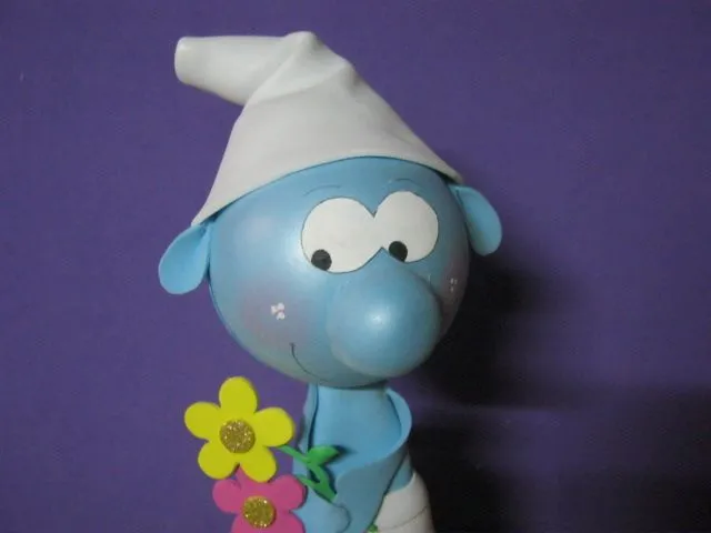 Manualidades en goma eva de los pitufos - Imagui