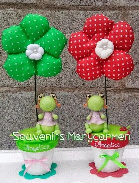 Centros de mesa de la Sapa Pepa para Angélica. | SOUVENIRS MARYCARMEN