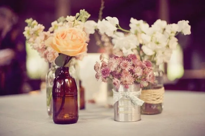 Centros de mesa sencillos diy - Foro Manualidades para bodas - bodas.