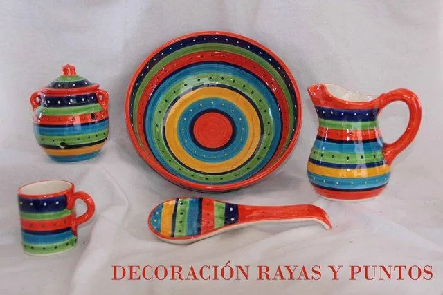 Cerámica Padilla Padilla - DECORACIÓN RAYAS Y PUNTOS