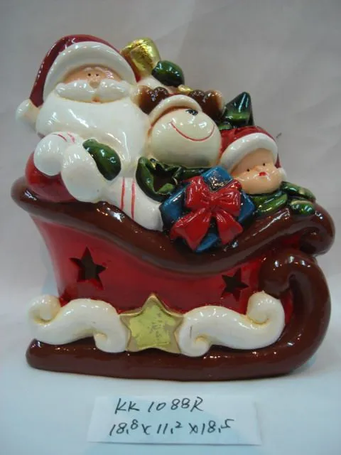 De cerámica de papá noel, Juguetes de la navidad, Ornamento de la ...