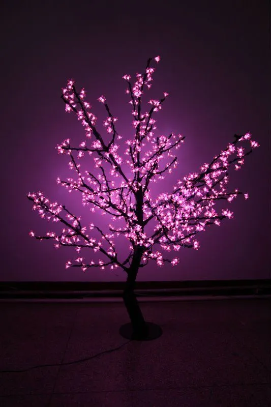 led de color rosa del árbol de cerezo luz - spanish.