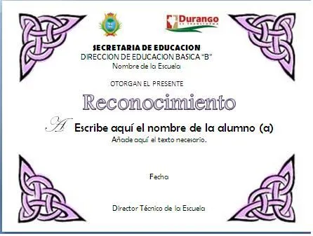 Diplomas deportivos para imprimir - Imagui