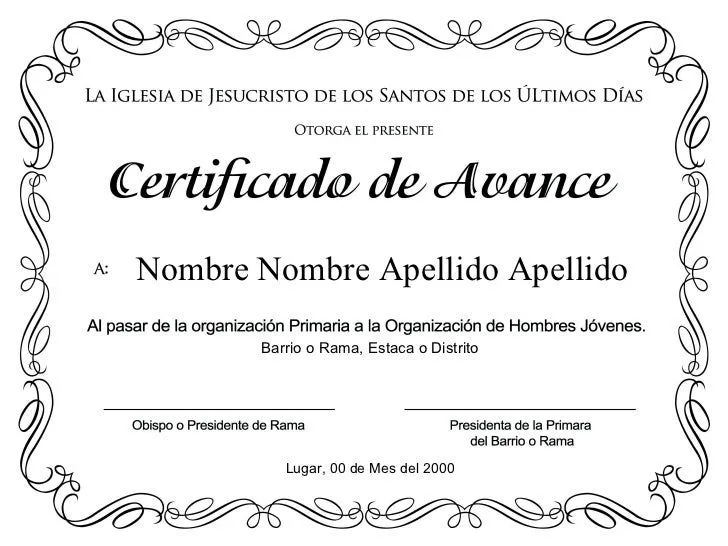 Certificado de Avance de la Primaria para Niños