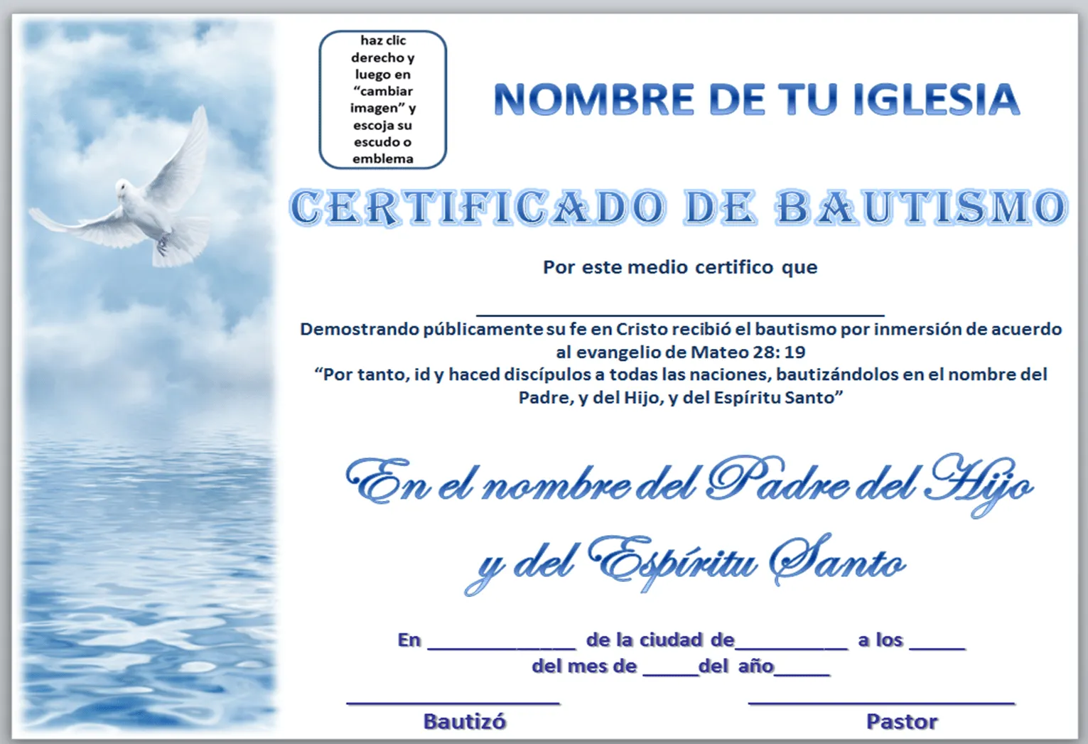 Certificado De Bautismo Fondo Amarillo Y Paloma Pictures