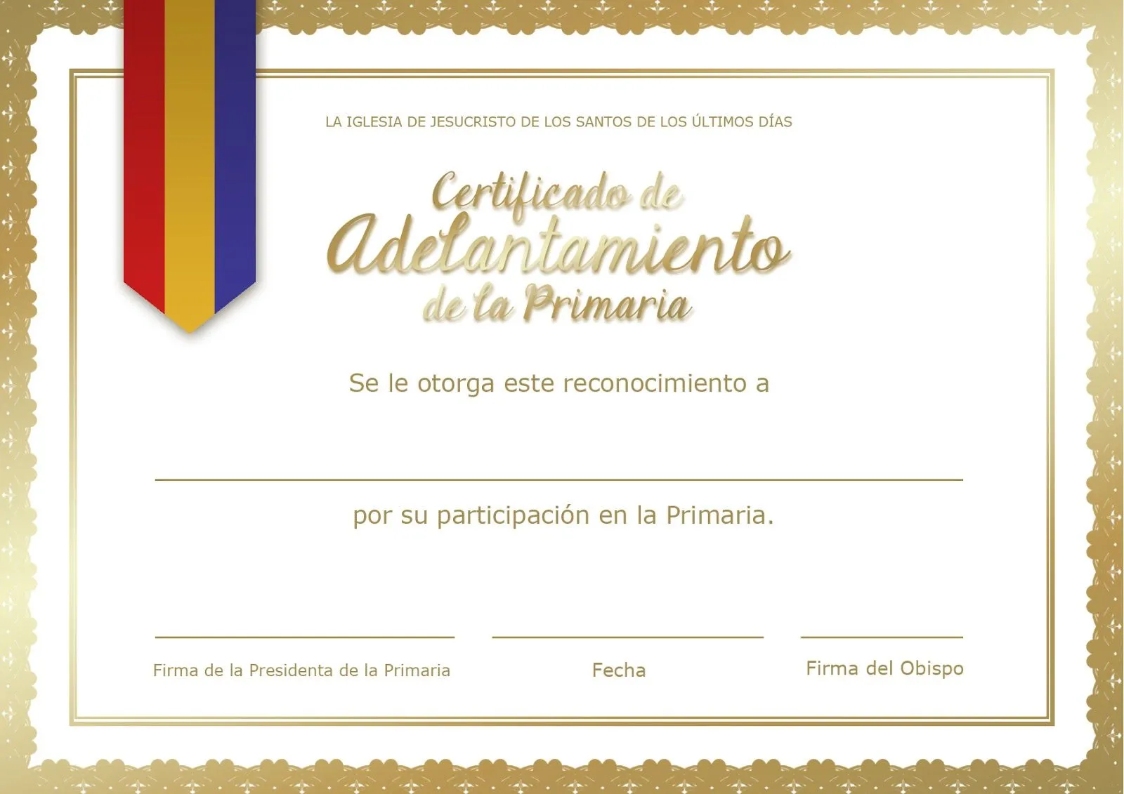 Certificado de bautismo SUD para imprimir - Imagui