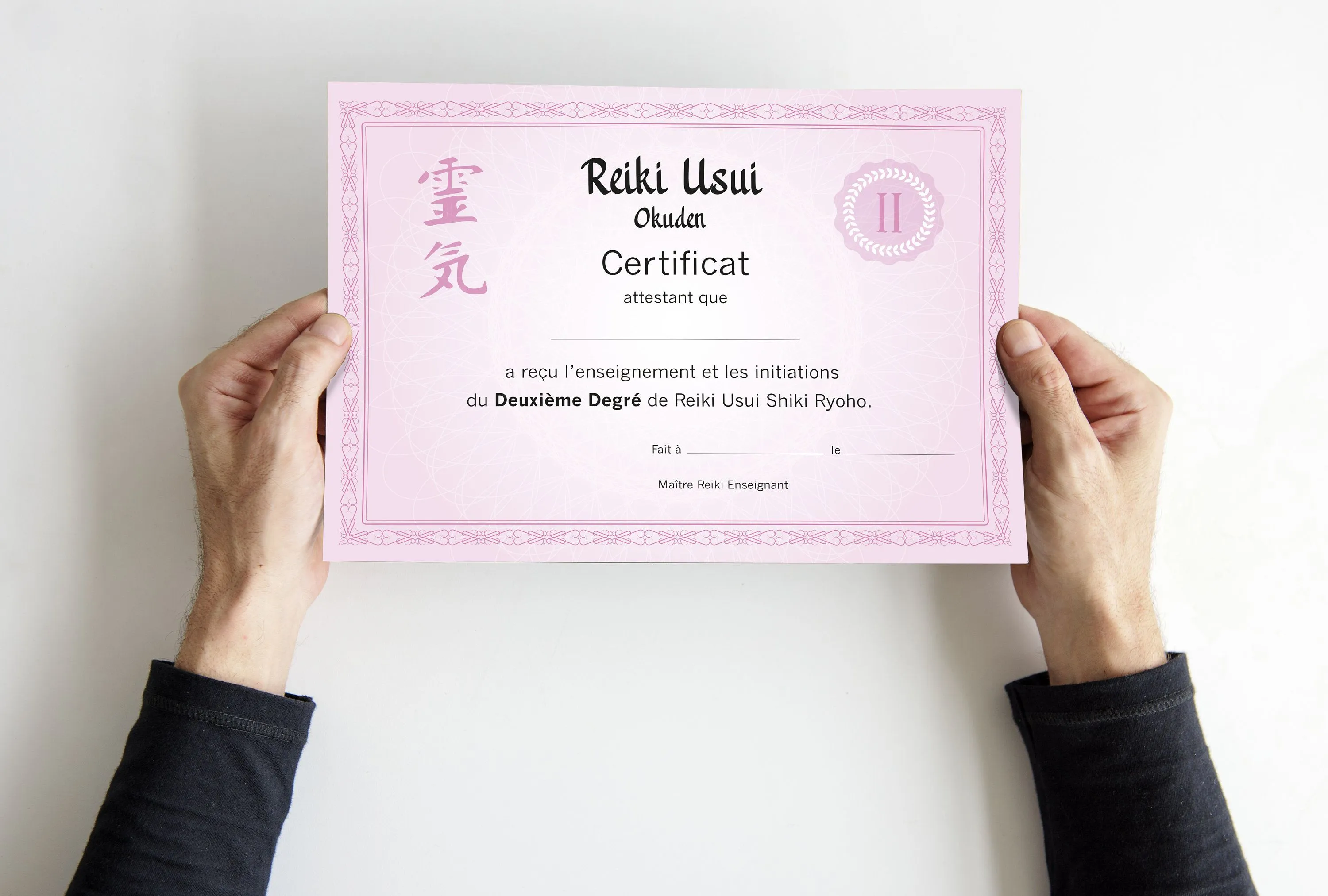 Certificado de enseñanza de Reiki 2º grado PDF para imprimir - Etsy México