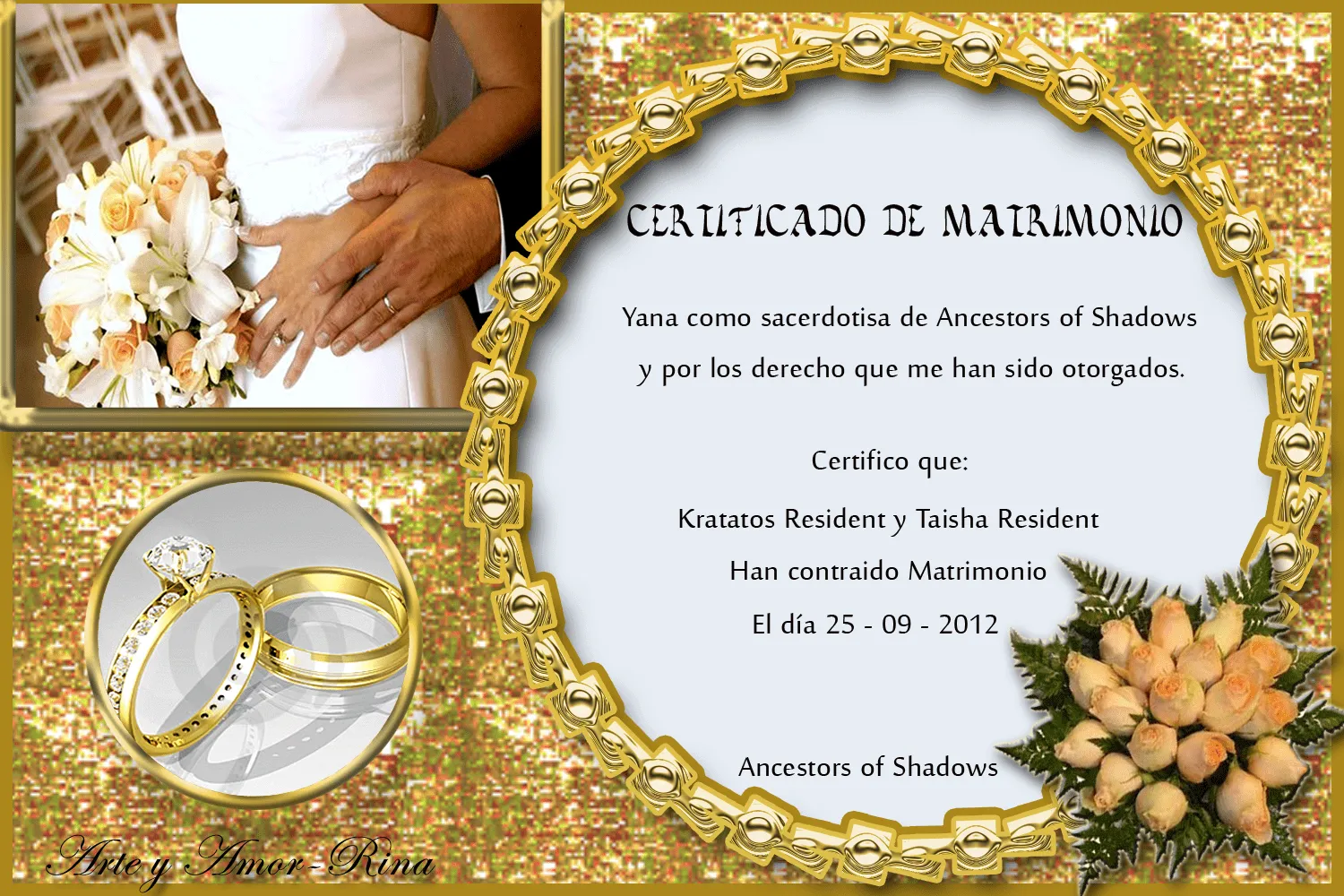 Certificado De Matrimonio Package Of 50 Certificates And Envelopes ...