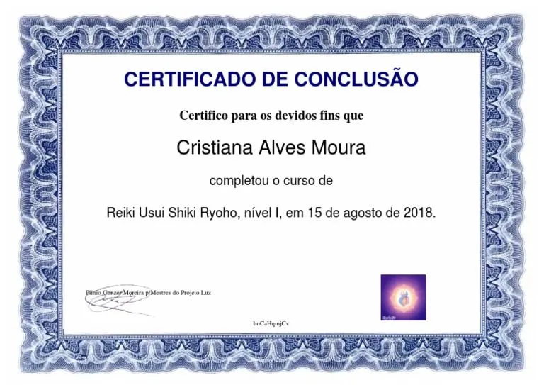 Certificado Reiki | PDF