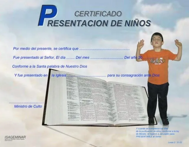 Certificados Para Presentación De Niños