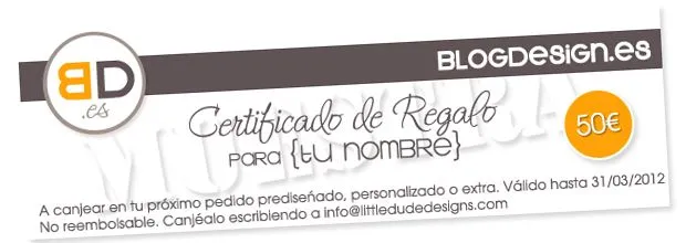 Certificados de Regalo BlogDesign.es | BlogDesign.