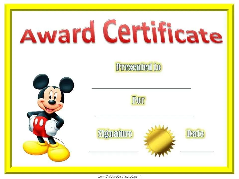 Certificates for Kids