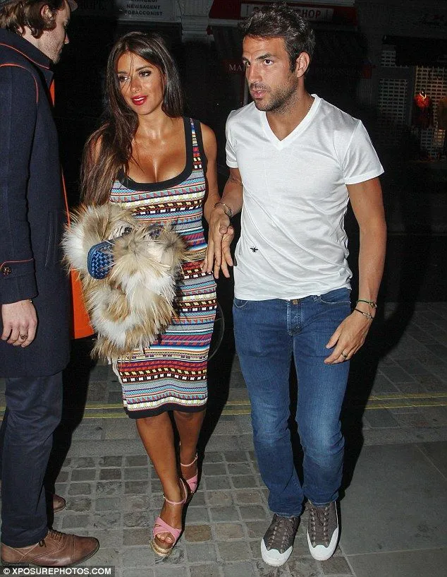 Cesc Fabregas and partner Daniella Semaan head out for a romantic ...