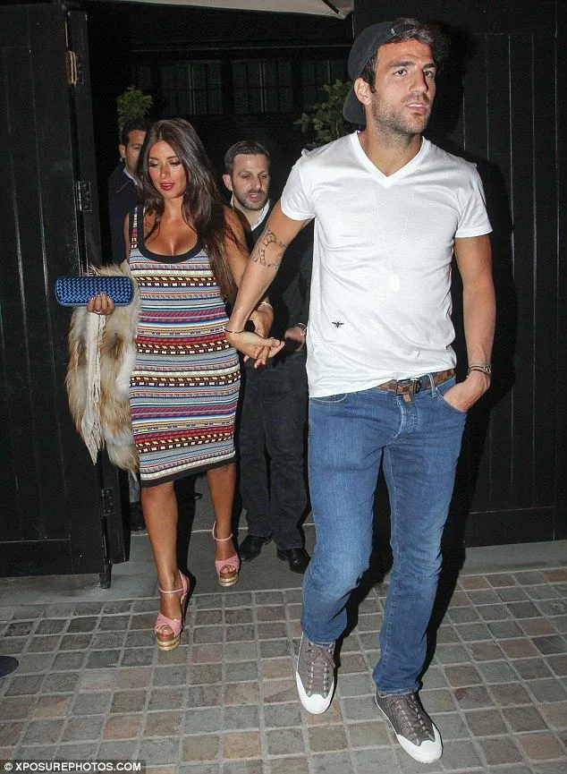 Cesc Fabregas and partner Daniella Semaan head out for a romantic ...