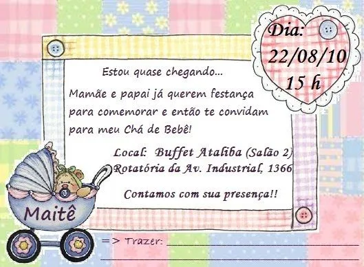 CHÁ DE BEBÊ DA MAITÊ - .:Minha Casinha:.