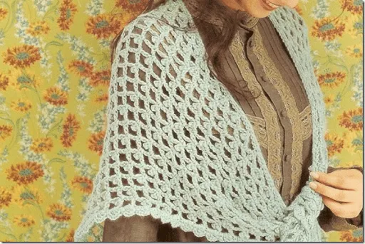Chal Triangular Rejilla Dibujo Flor. Tutorial - Patrones Crochet