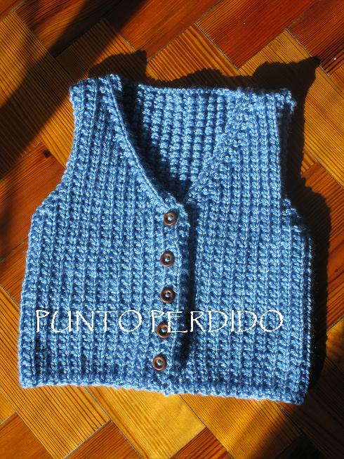 Chaleco dos agujas para niños - Imagui
