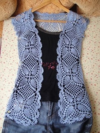 Chalecos tejidos a crochet con patrones (2) | Manualidades ...