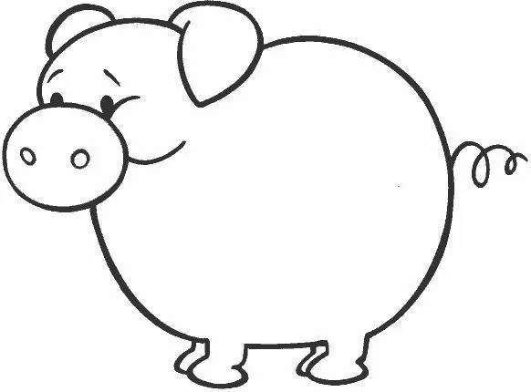 Imagenes de chancho para colorear - Imagui