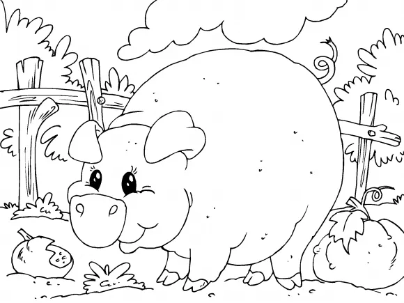 Cerdo para imprimir | ParaCOLOREAR.net