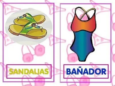 Chanclas dibujo para colorear - Imagui