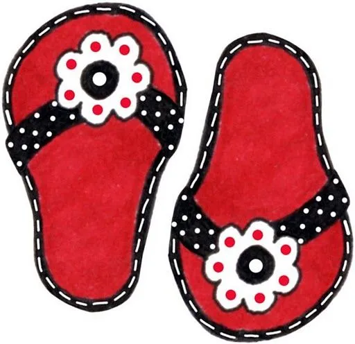 Chanclas para colorear - Imagui