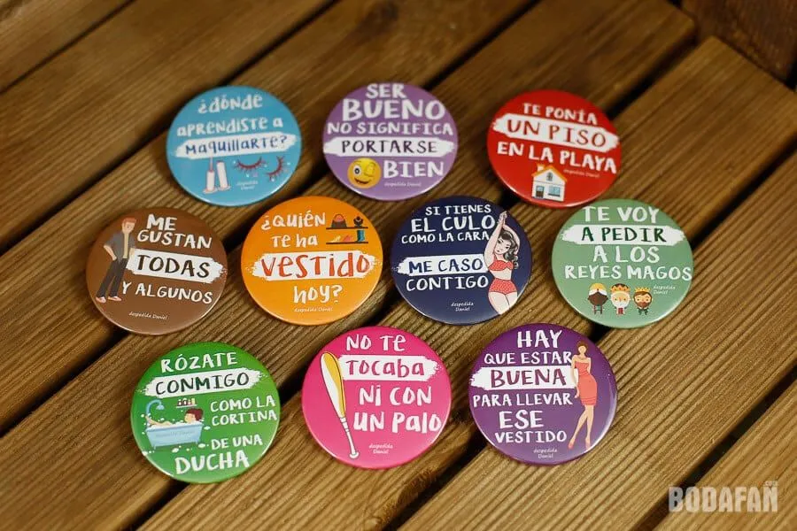 Chapas para despedidas de solteros muy 