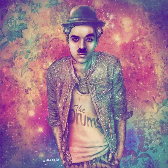 Chaplin-Fab-Ciraolo ilustración hipster | Ani in the sky with...