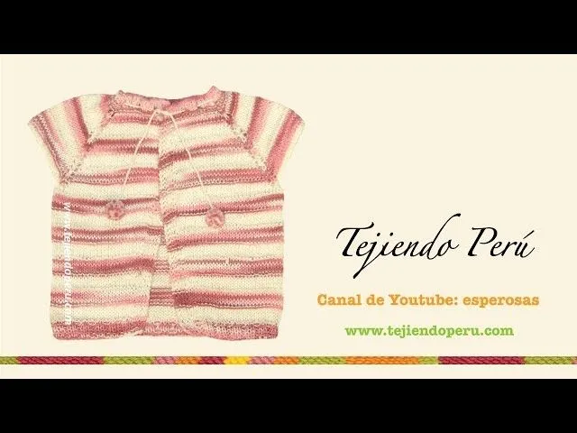 Chaqueta con manga raglan para niña de 6 a 9 meses tejida en dos ...