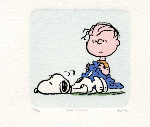 Charles Schulz Art: Linus & Snoopy Lithograph II - Fascination St ...