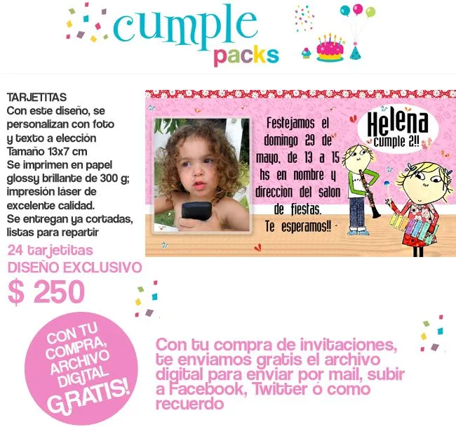 CHARLIE Y LOLA. Tarjetitas, stickers e imanes personalizados con foto!