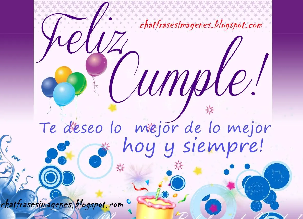 Chat con imágenes y frases bonitas para amistad: Cumpleaños feliz