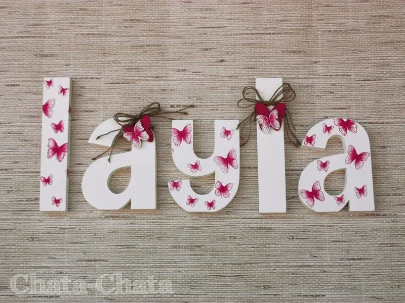 Chata-chata. Decoración infantil: LETRAS PARA LAYLA