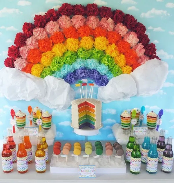 CHEAP AND COOL: Ideas para una fiesta arcoiris