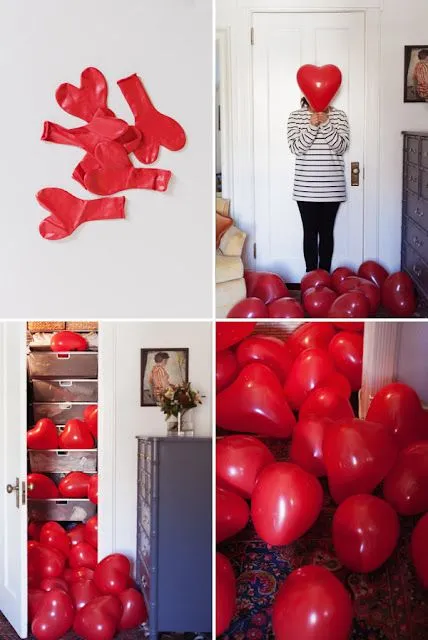 CHEAP AND COOL: Sorpresa romantica Un armario con globos