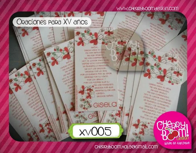 Cherry Boom! Design: Oraciones para XV Años