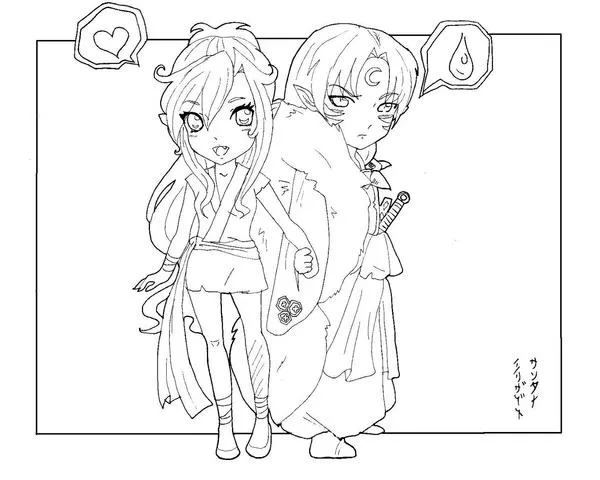 chibi love :lineart by ~Reenigrl on deviantART