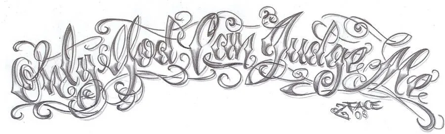 Chicano lettering God Design by 2Face-Tattoo on DeviantArt