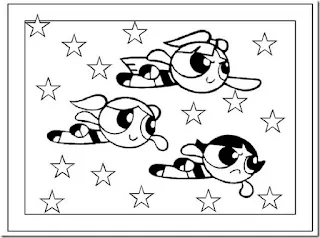 Las Chicas Super Poderosas para dibujar pintar colorear recortar y ...