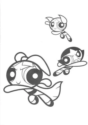 Las Chicas Super Poderosas para dibujar pintar colorear recortar y ...