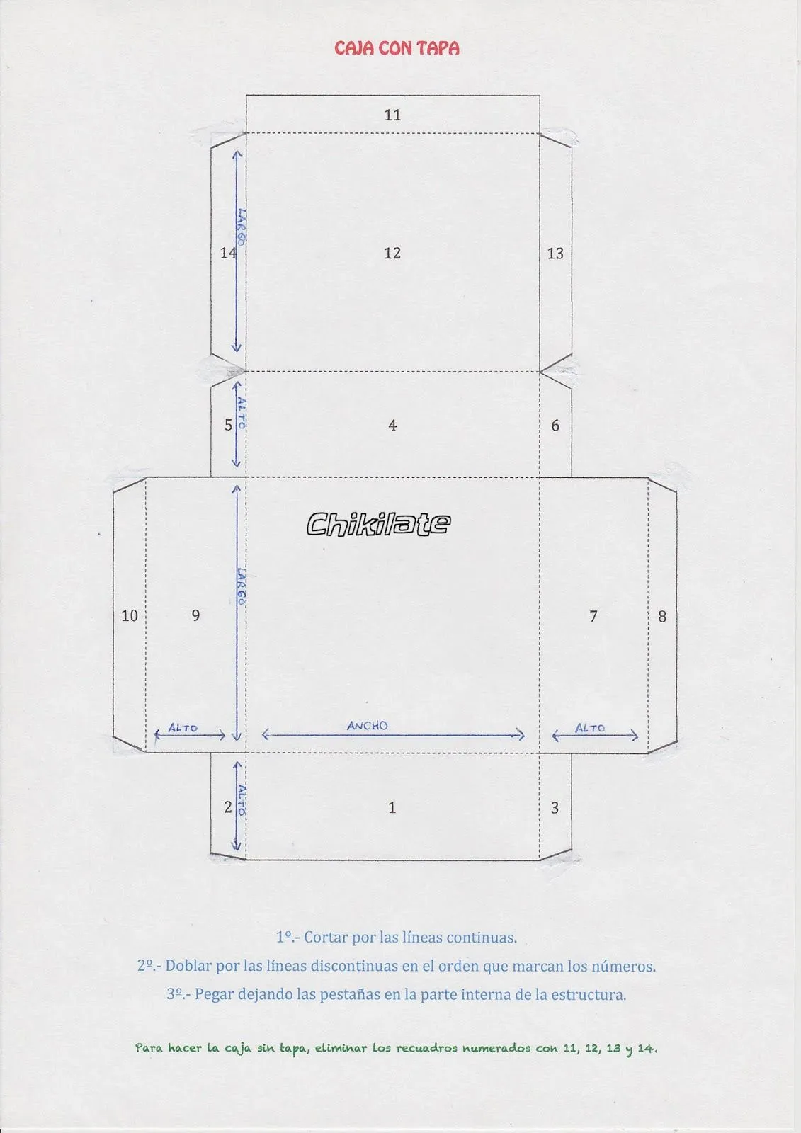 Chikilate: Cajas de cartón